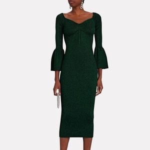 Self-Portrait Ribbed Off the Shoulder Dress